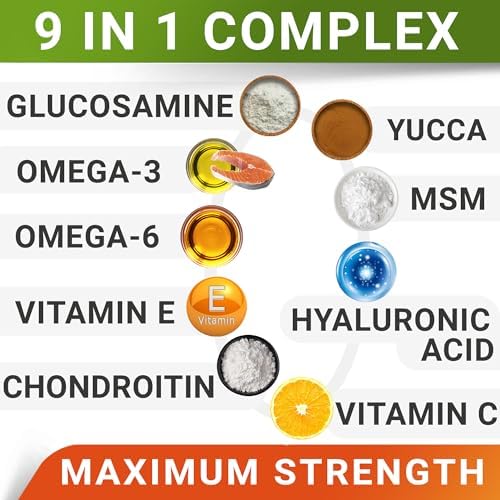 STRELLALAB Advanced Glucosamine for Senior Dogs, Chondroitin Joint Support