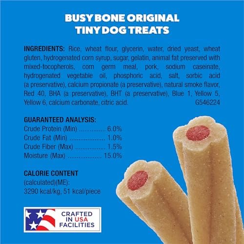 Purina Busy Bone Tiny Toy Breed Dog Chew Treats, Original, 60 ct Pouch
