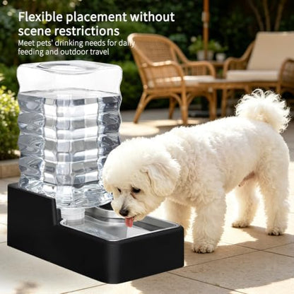 RIZZARI 8L Dog Water Dispenser: Leak-Proof Gravity Refill Waterer