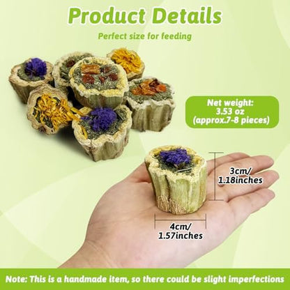 BNOSDM Rabbit Chew Toys for Teeth Natural Papaya Chinchilla Treats(3.5oz)
