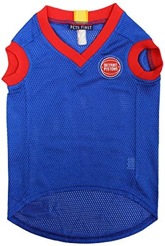 Pets First NBA DETROIT PISTONS DOG Jersey, Large - Tank Top Basketball Pet Jersey