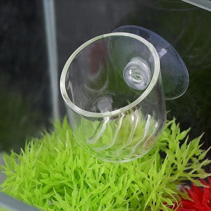 Fish Tank Plant Cup 6PCS Aquarium Growing Cups Acrylic Waterweed Cup Aquarium Decoration Plant Cup Pot with Suction Holder Mini Gardening Vase Feeder