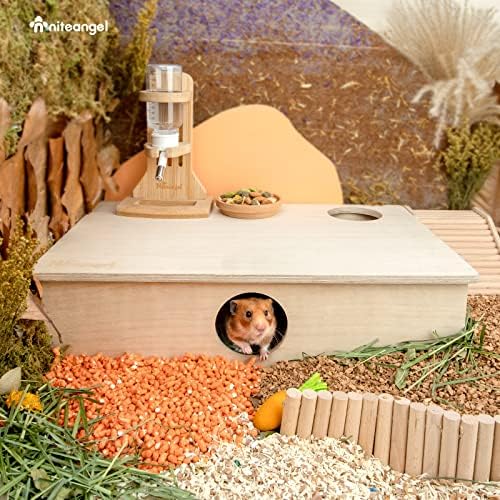 Niteangel Multi-Chamber Hamster House Maze: 2 Entrance 6 Rooms Maze Habitat