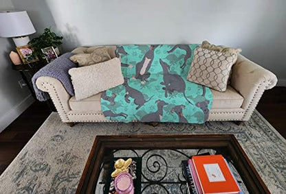 Caroline's Treasures MLM1044LQB Italian Greyhound Quilted Blanket 50x60 Artwork Pattern Quilted Throw Blanket for Bed, Couch, Sofa, Soft and Lightweight