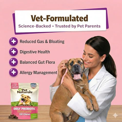 Pet Naturals Daily Probiotic Soft Chews for Dogs, Digestive and Immune Support Supplement, 1 Billion CFU Per Chew, Duck, 160 Count
