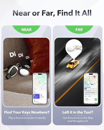 Air Tracker Tags-4 Pack for Apple Find My, iOS Only, Official MFi Certified