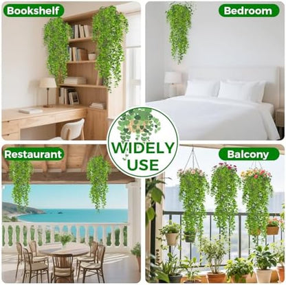 RAINFLOW 2PCS Fake Hanging Plants - Artificial Reptile Habitat Vines