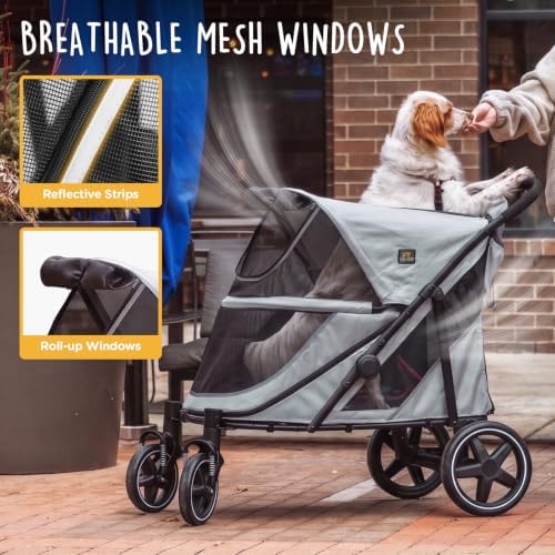 CANINE CANYON All-Terrain Pet Stroller for Large & Medium Dogs