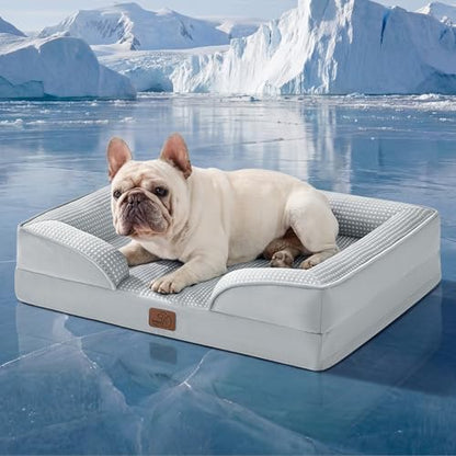 Bedsure Cooling Dog Bed Medium Size Dog with Removable Washable Cover