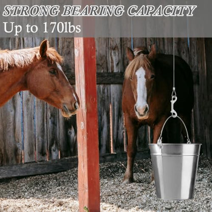 ERKOON 15 Pack Heavy Duty Snap Hooks Double Sided Clips for Hanging Horse Tack Sling Feed Buckets Dog Leash Collar Key Chain Zinc Alloy Metal Snaps Clip (4 Inch)