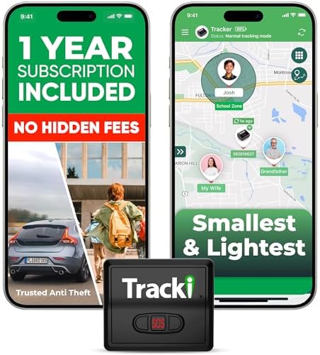 Tracki GPS Tracker for Vehicles, 4G LTE, Real-Time Tracking (1Y Subs.)