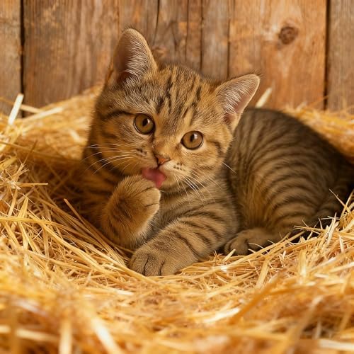Natural Wheat Straw –1 LB Hay Bales for Decoration, Clean Dry Straw Bale