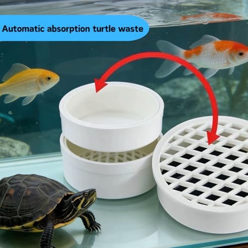Turtle Tank Poop Collector, Easy-Clean Aquarium Waste Collector, Reusable Debris Cleaning Tool Plastic Aquarium Maintenance Tool (Small)