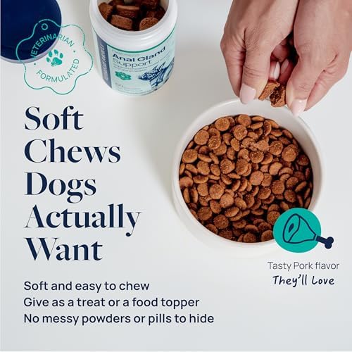 Veterinary Formula Smart Vitality Anal Gland Soft Chews for Dogs, 60 Count