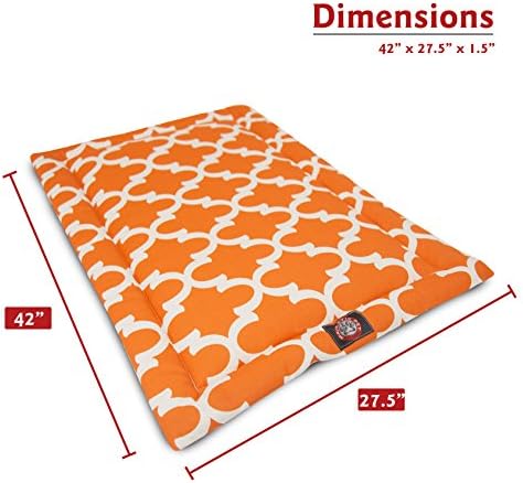 42" Trellis Peach Orange Crate Dog Bed Mat By Majestic Pet Products