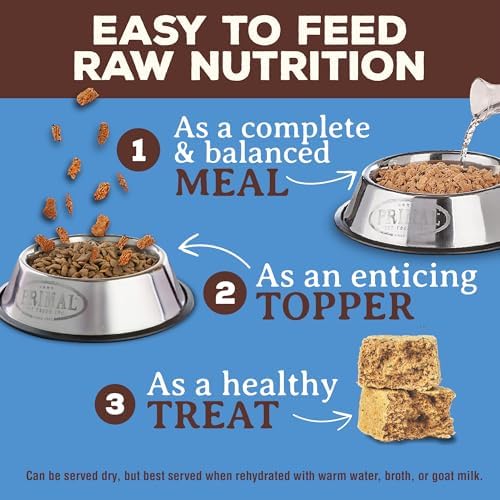 Primal Freeze Dried Raw Dog Food Nuggets, Duck, Complete & Balanced Meal, Also Use as Topper or Treat, Premium, Healthy, Grain Free, High Protein Raw Dog Food, 14 oz
