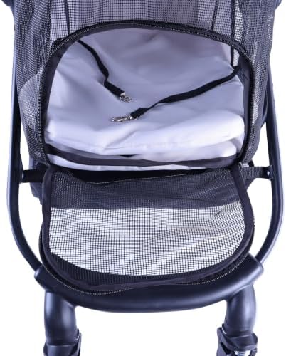 Front Full-Window pet Stroller with Detachable Carrier,4 Wheels for Cats & Dogs, with Storage Basket,Cup Holder, Travel Puppy/Cats Stroller.