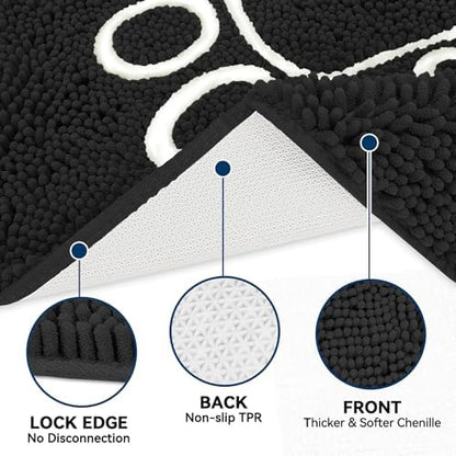 Bcoimo Super Absorbent Dog Door Mat, 48"*30" Anti Slip Mat for Muddy Paws