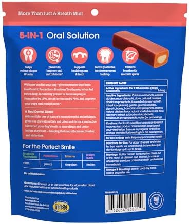 Ark Naturals Protection+ Brushless Toothpaste Chews - Medium Breeds (18 ct)