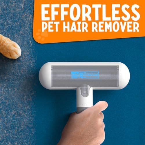 Triton Pet Hair Removal Tool w/Fur Trapping Compartment, Gray/White