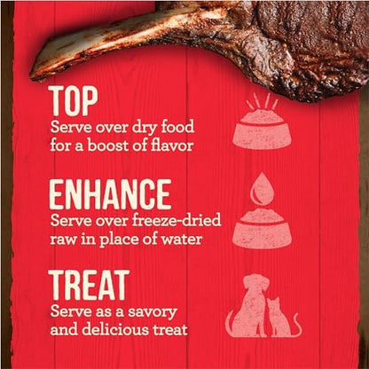 Merrick Grain Free Beef Bone Broth Dog and Cat Food Topper, 16 oz Pouch