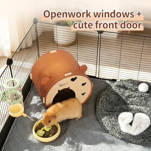Wooden Guinea Pig Hideout Bunny House Rabbit Bed – Small Animal Habitat