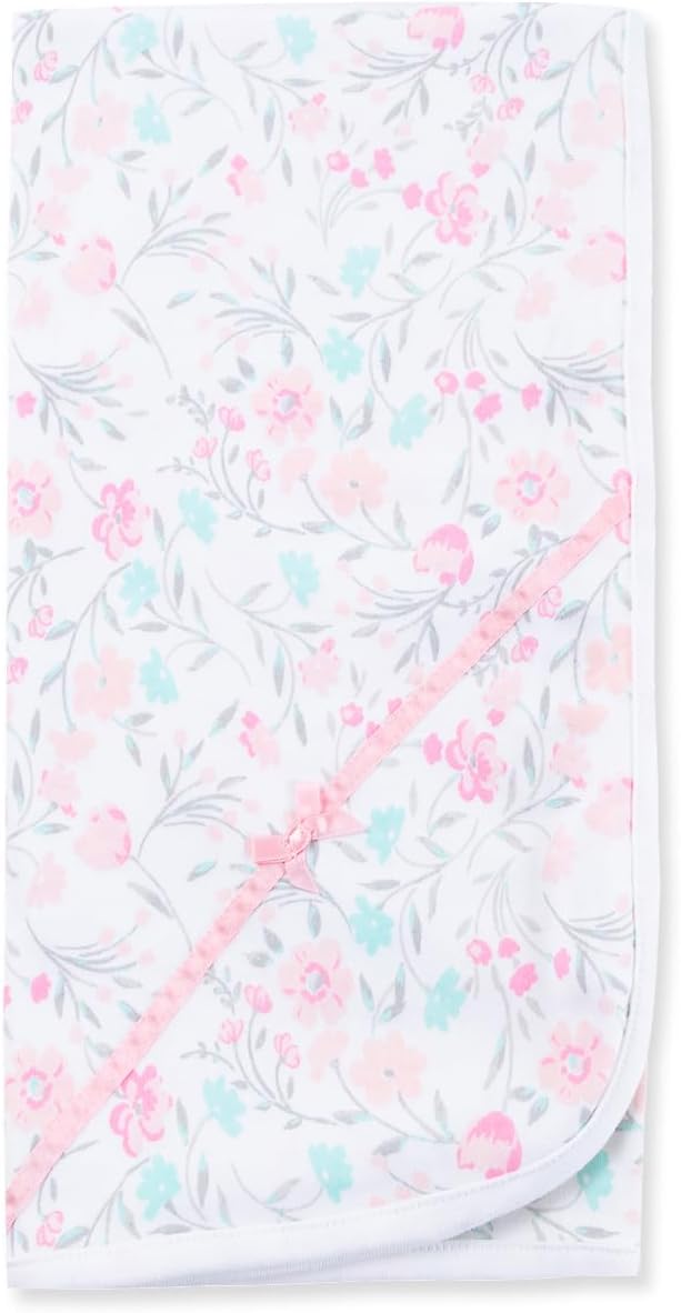 Little Me Blankets for Baby Girls' Watercolor Swaddling Receiving Blanket, 30 x 27 Inches