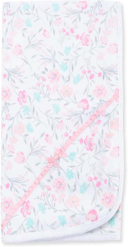 Little Me Blankets for Baby Girls' Watercolor Swaddling Receiving Blanket, 30 x 27 Inches
