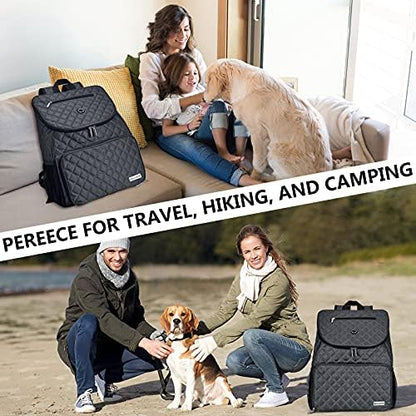 BAGLHER 丨Dog Travel Bag,Airline Approved Pet Supplies Backpack, Dog Travel Backpack with 2 Silicone Collapsible Bowls and 2 Food Baskets.