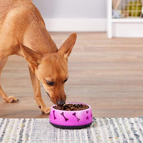 Dogit Non-Skid Dog Food and Water Bowl, Pink