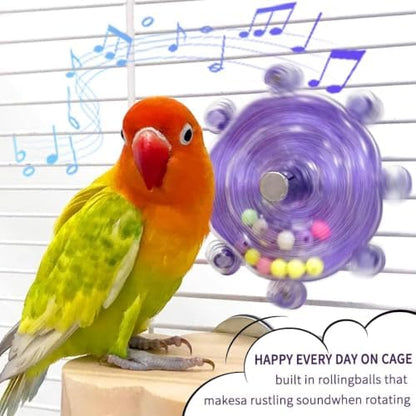 Budgie Toys, Parakeet Training Toy, Interactive Bird Educational Toy For Small Birds, Cockatiel Toys, Fun Parakeet toys, Lovebird toys, Quaker Parrot toys, Bird Toys For Conures, Sun Conure toys（2PCS）
