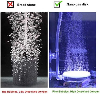 UPETTOOLS T60 Nano Aquarium Air Stone Kit, Quiet Bubble Diffuser