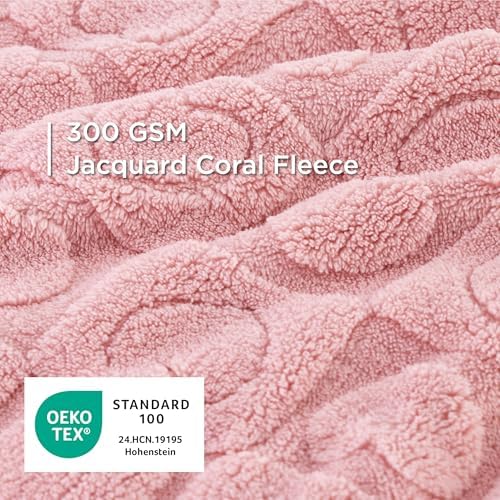 Bedsure Dog Blankets for Medium Dogs Cats Soft 300GSM Fleece,30x40 Pink