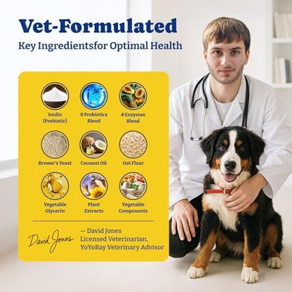 Probiotics for Dogs, Dog Gut, Immune & Skin Health Support Supplement