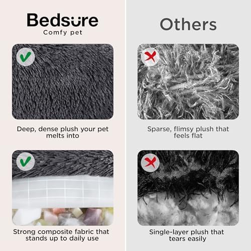 Bedsure SupportMax™ Calming Dog Beds Large Sized Dog Washable Pet Bed,36in