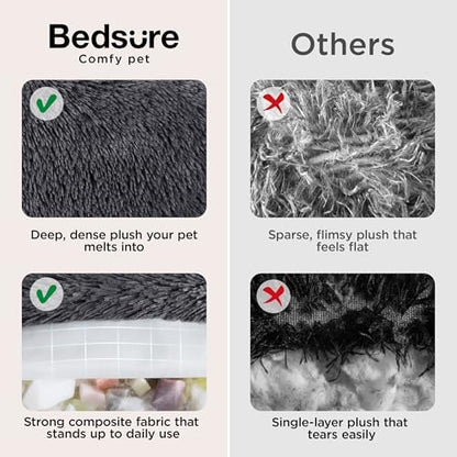 Bedsure SupportMax™ Calming Dog Beds Large Sized Dog Washable Pet Bed,36in