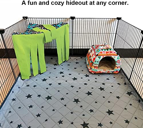 RIOUSSI Guinea Pig Hideout Hideaway Corner Fleece Toys Cage Accessories