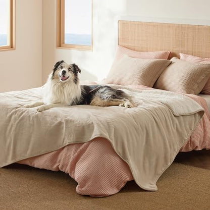 Bedsure Waterproof Blanket for Bed Soft Sherpa Fleece Throw,Twin 80"x60"