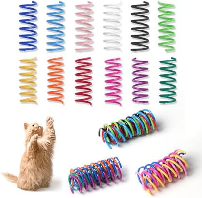 24PCS 12Colors Cat Spring Toys for Indoor Cats