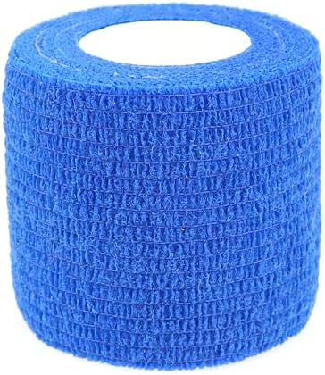 Self Adhesive Bandage Wrap Animal Cohesive Bandage Self Adherent Wrap First Aid Tape for Dogs Cats Horses Birds & Wrist Healing Ankle Sprain (2 Inch Blue 12 Rolls)