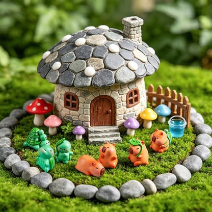 Mini Turtle & Capybara Silicone Molds for DIY Fairy Garden Landscape Decor