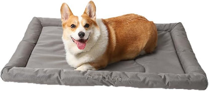 4-Season Water-Resistant Dog Beds for Metal Crates, Indoor & Outdoor Use for Dogs up to 80 lbs, Durable Oxford 900D Fabric, Plush Pillow & Supportive Foam, Washable (40 inches, Grey)
