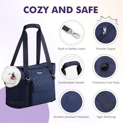 Pawaboo Dog Purse Carrier for Small Dogs with Pocket,Up to 11Lbs