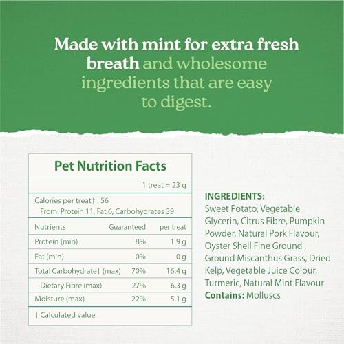 Plaque Busters Dental Sticks Triple Action Natural Mint Flavour, 8.3 oz, Dog Treat