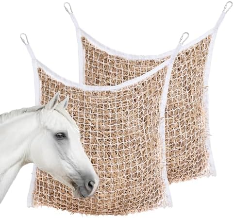 Slow Feed Hay Nets for Horses, Large Capacity Hay Bags, 2 Pack