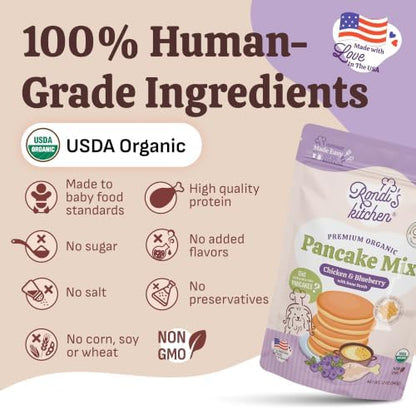 Organic Dog Pancake Mix, Chicken & Blueberry, Bone Broth