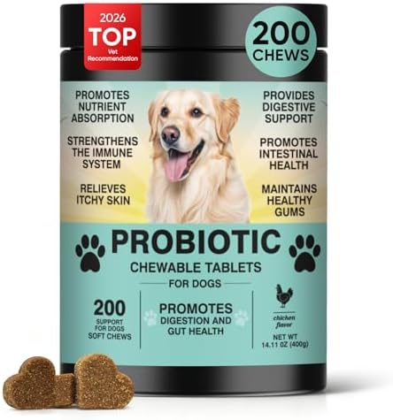 Probiotics for Dogs Gut Digestive Health Probiotic Chews 200 Ct Chicken