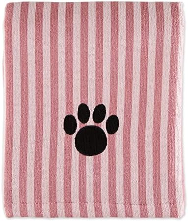 Bone Dry Pet Grooming Microfiber Towel, Striped Collection, X-Large, 41x23.5", Rose