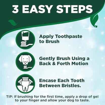 Vet's Best Puppy Toothpaste & Toothbrush Kit, Peanut Butter, Dogs, 3.5 oz