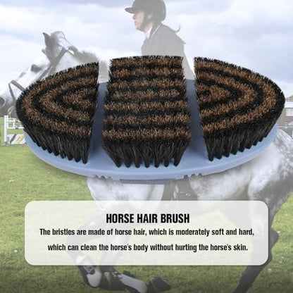 Soft Horsehair Horse Face Brush Flexible Horse Brush for Grooming